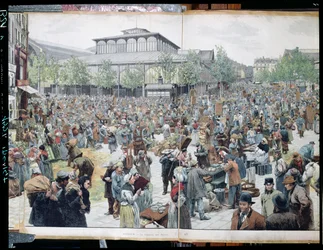 Pohled na Les Halles, 1885