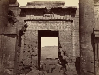 Detaily vstupní brány do chrámu, Medinet Habu