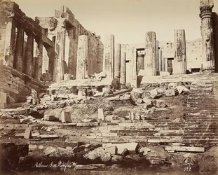The propylaea of the acropolis in Athens