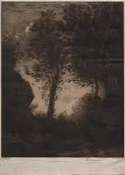 Krajina: Západ slunce, po Corot, c. 1858.