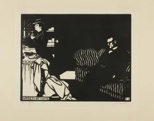 Příprava na návštěvu, deska osm z Intimacies, 1898