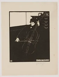 "Violoncello, ze série "Hudební nástroje", 1896-97