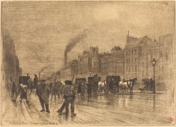 Zimní ráno na nábřežích, 1883.