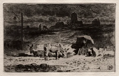 Osli na kopci Cailles, c. 1875.