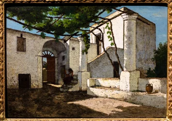 Nádvoří domu na Capri