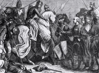 Jindřich III. (1207-72) v bitvě u Lewes, 14. května 1264