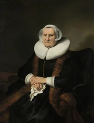 Portrét staré dámy, možná Elisabeth Bas Portrét staré dámy, možná Elisabeth Jacobsdr Bas (1571-1649), vdova po Jochem Hendricksz Swartenhont