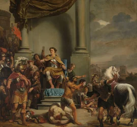 Konzul Titus Manlius Torquatus nařizuje stětí svého syna Konzul Titus Manlius Torquatus Stětí těchto Synů