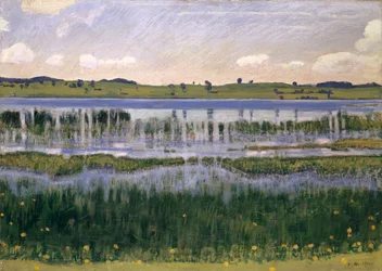 Jezero Burgäschi poblíž Langenthal, kolem roku 1901.