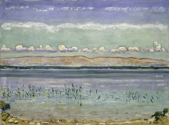 Ženevské jezero s kopci Jura, 1911