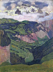 Jungfrau viděná z Isenfluh, 1902.