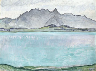 Thunersee s pohořím Stockhorn, 1910