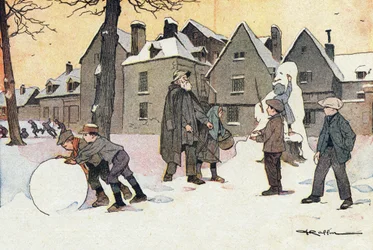 Snow, in Picture Book of Childhood, c.1900 (rytina)