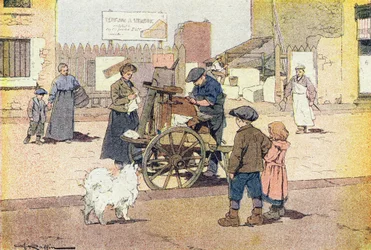 Třepačka, v Obrázkové knize dětství, kolem roku 1900 (rytina)