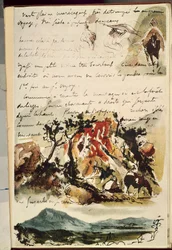 Zápisníky z Maroka. Kresba Eugene Delacroix (1798-1863)