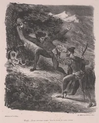 Faust a Mefistofeles v pohoří Harz