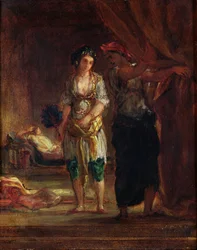 Interiér harému v Oran, c.1847
