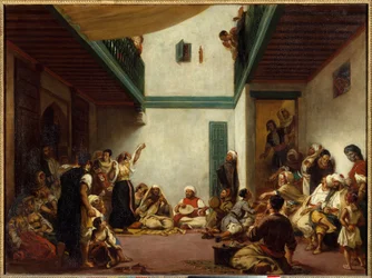 Židovská svatba v Maroku. Obraz Eugèna Delacroixe (1798-1863)