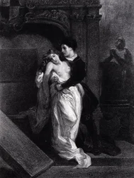 Romeo a Julie - rytina Eugena Delacroixe