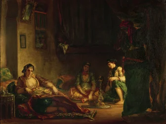 Alžírské ženy v jejich harému, 1847-49