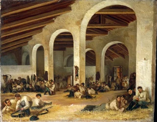 Kasárna v Modeně, Ferdinando Buonamici, olej na plátně