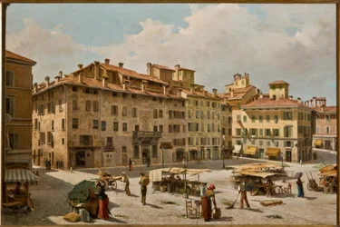 Piazza Grande v Modeně (olej na plátně)
