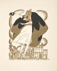 Bourrasque, ze sbírky módních talířů, 1920 (pochoir print)