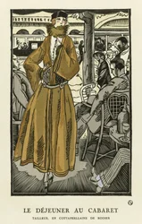 Oběd v Kabaretu, hospoda. 1921 (tisk šablony)
