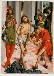 Bičování (malba na dřevě)