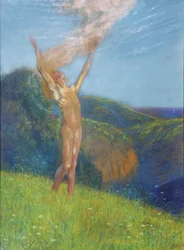 Probuzení jara (pastel na papíře)