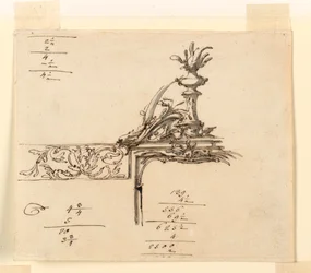 Kresba, projekt rámu, 1750-75