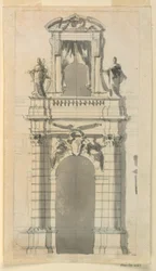 Kresba, Průčelí spodní střední části městského sídla, 1770-85