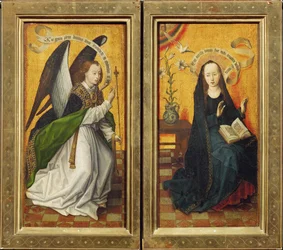 Diptych Zvěstování (malba na dřevě)