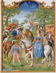 Fol 5v Měsíc květen: z Breviarium Grimani, cca 1515