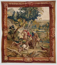 Lovecký gobelín, pravděpodobně Brusel, první polovina 18. století