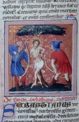 Paní Gen 1111 Page z Legenda Aurea, Bruggy, kolem 1400-10