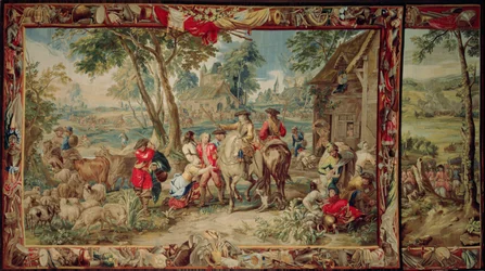 Drancování, ze série Vojenská věda, Workshop of Judocus de Vos, c.1715-24