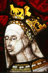 Queen Elizabeth Woodville, cca 1480 (vitráže)
