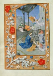 Narození Páně, kolem roku 1480 (pergamen)