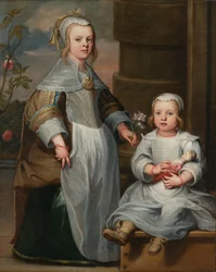 Dvě sestry, cca 1650-60 (olej na plátně)