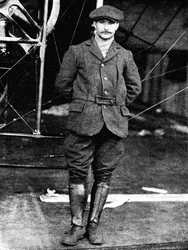 Henri Salmet, velký pilot Bleriot, v Hendon, Londýn, 1912 1933.