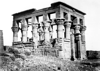 Trajanův kiosk ve Philae, Núbie, Egypt, 1878