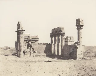 Erment Hermonthis, Vue Générale des Ruines -Temple et Mammisi, 1851-52, tištěno 1853-54.