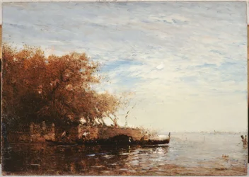Benátky, Francouzská zahrada v měsíčním světle, mezi lety 1880 a 1890 (olej na plátně)