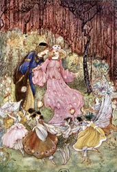 Pár a elfové - v "My Fairyland"" od Fiony Malcom, nemocné Florence Anderson