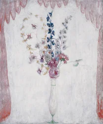 Delphinums a Columbine, kolem roku 1923 (olej na plátně)