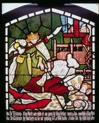 Smrt sira Tristana, z „Příběhu Tristana a Isoldy“, William Morris and Co.