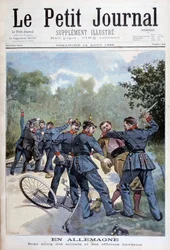 Rvačka mezi německými vojáky a bavorskými důstojníky, Německo, 1898