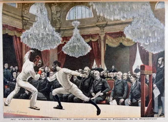 Oplocení před prezidentem republiky, Palais de lÉlysée, 1895
