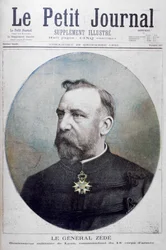 Generál Zede, vojenský guvernér Lyonu, Francie, 1895
